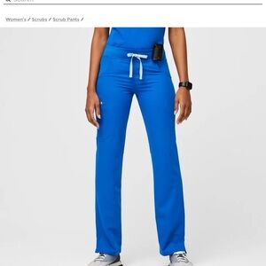 EUC FIGS Blue Kade Cargo Scrub Pants Size Women’s XL